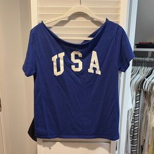 Brandy Melville Royal Blue USA Tee